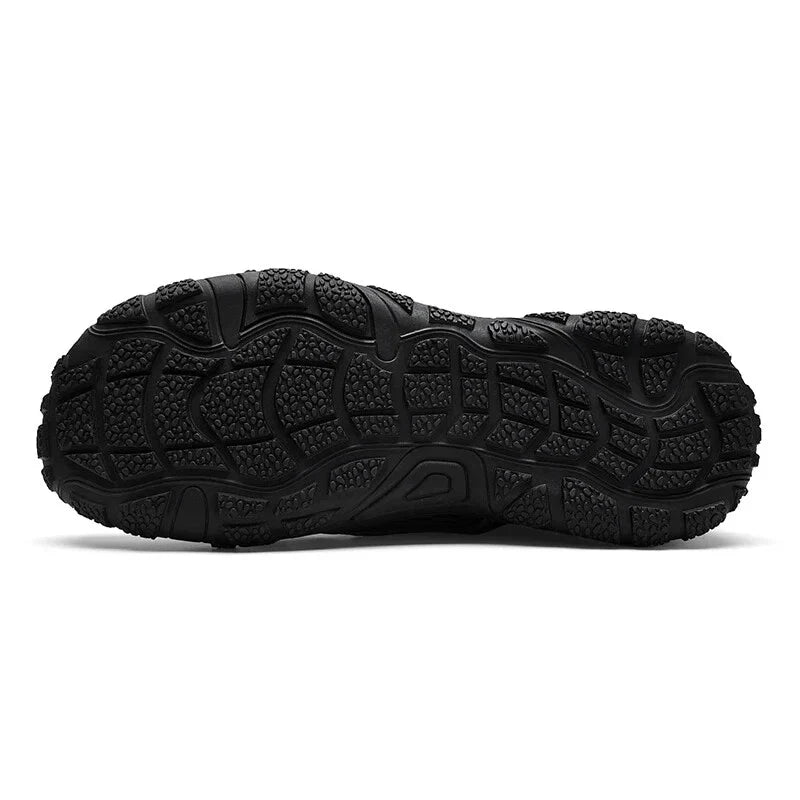 Men's Breathable Shoes Outdoor Hiking Comfortable Leather Mesh Casual Sneakers