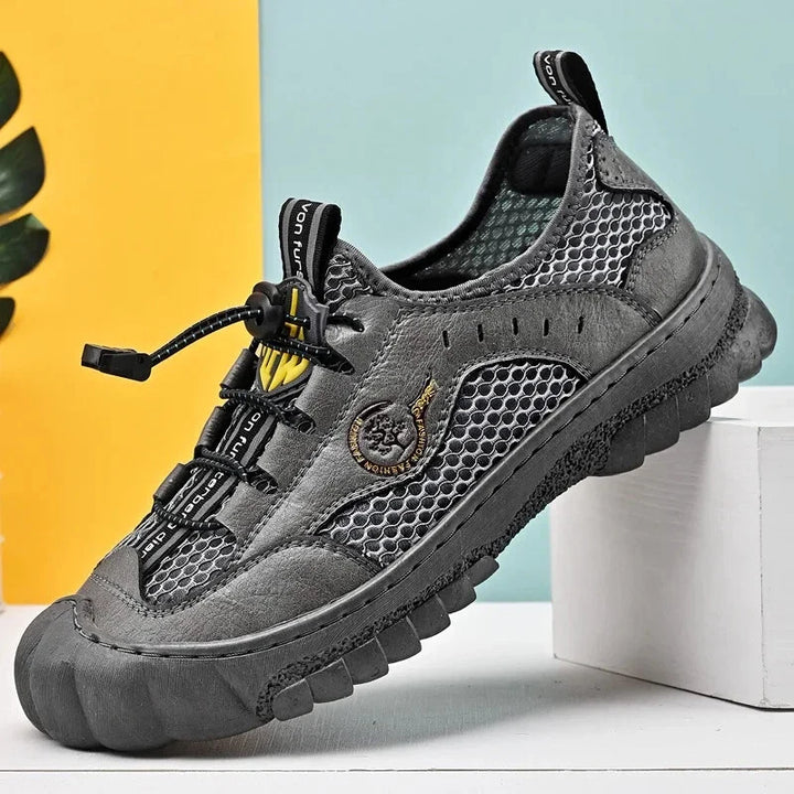 Casual Shoes Men's Leather Handmade Hiking Shoes Breathable Comfortable Shoes